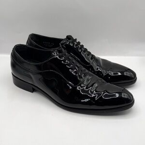 Suitsupply Tuxedo Shoes Mens 44 US 11 Black Patent Leather Oxford Formal